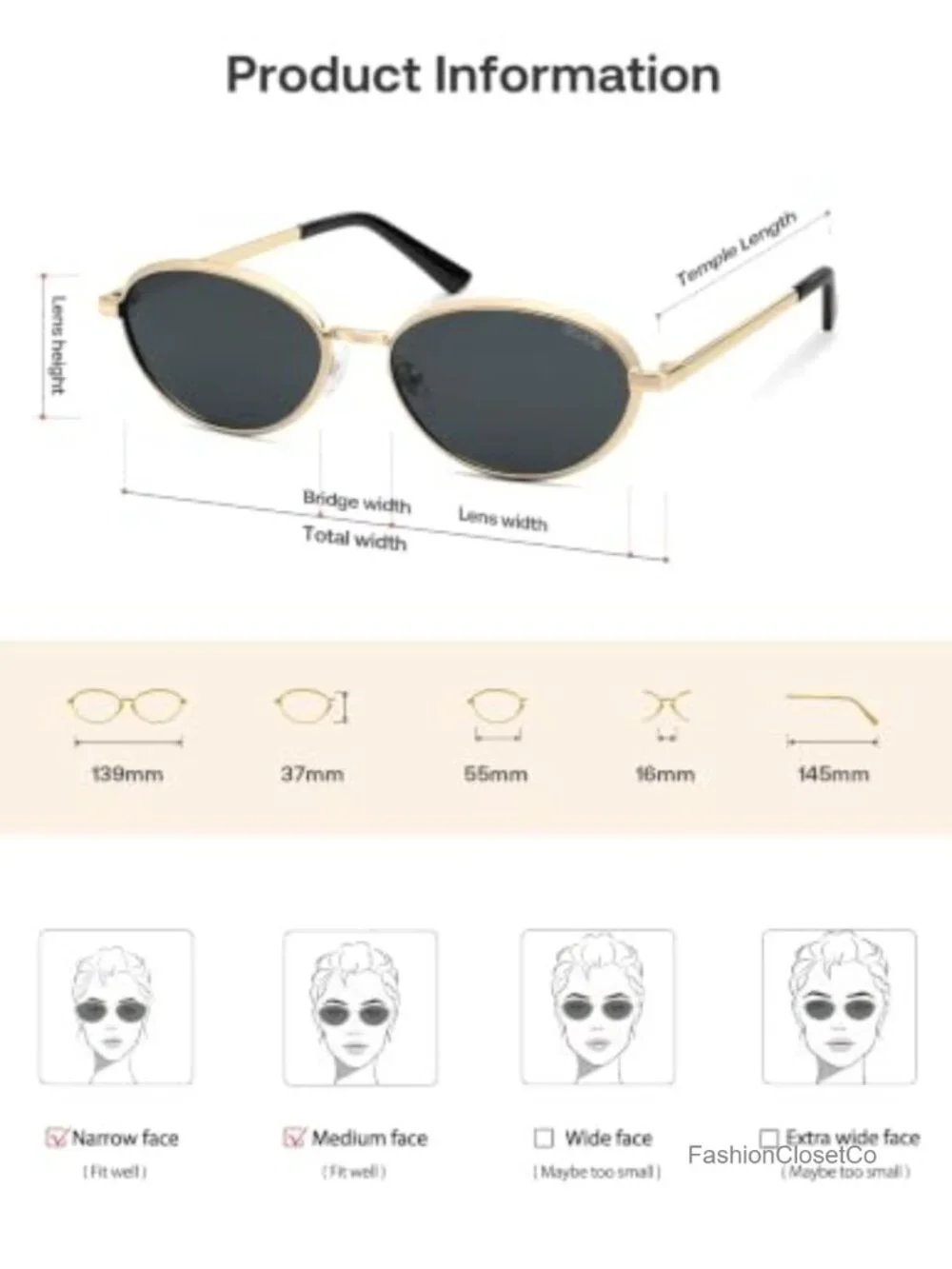 Trendy Oval Cat Eye Polarized Sunglasses Women Men Retro